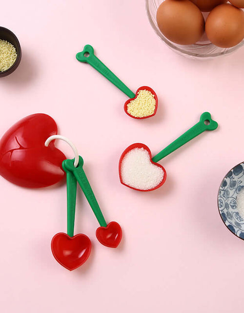 Load image into Gallery viewer, 5 Sets Heart Shape Measuring Spoons Tea Spoons Kitchen Flour Sugar Seasoning Baking Tools Wedding Supplies
