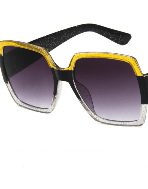 Load image into Gallery viewer, Colorful glitter sunglasses retro sunglasses
