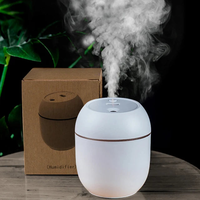 Car Air Humidifier Portable Air Freshener with LED Night Light USB Powered Oil Diffuser for Home Car Interior Accessories