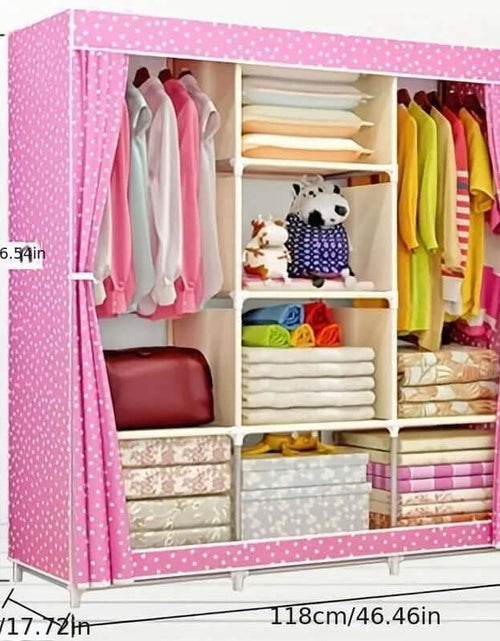 Load image into Gallery viewer, Bedroom Simple Assembled Wardrobe, 1 Set Multi-Layer Large Capacity Clothes Storage Cabinet, Modern Household Assembled Closet, Multifunctional Dustproof Storage Rack for Clothes Quilt Coat, Bedroom Accessories, Room Accessories for Home, Cheap Furniture
