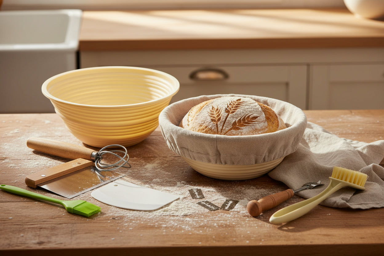 Artisan Sourdough Starter Kit – Premium Bread Proofing Basket Set