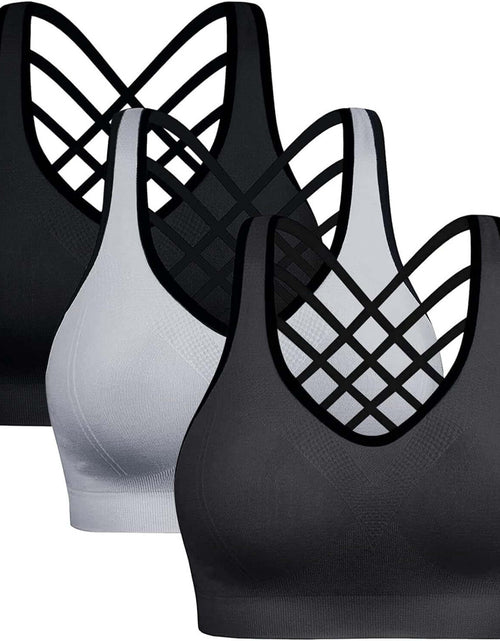 Load image into Gallery viewer, High Impact Sports Bras for Women High Support Adjustable Strappy Padded Sports Bra Workout Bras for Running
