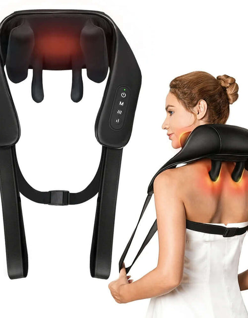 Load image into Gallery viewer, Neck Massager for Neck Pain Relief, 4D Deep Kneading Massagers with 6 Massage Nodes, Cordless Shiatsu Neck and Shoulder Massage Pillow with Heat for Neck, Traps, Back &amp; Leg, Gifts for Women Men Mom
