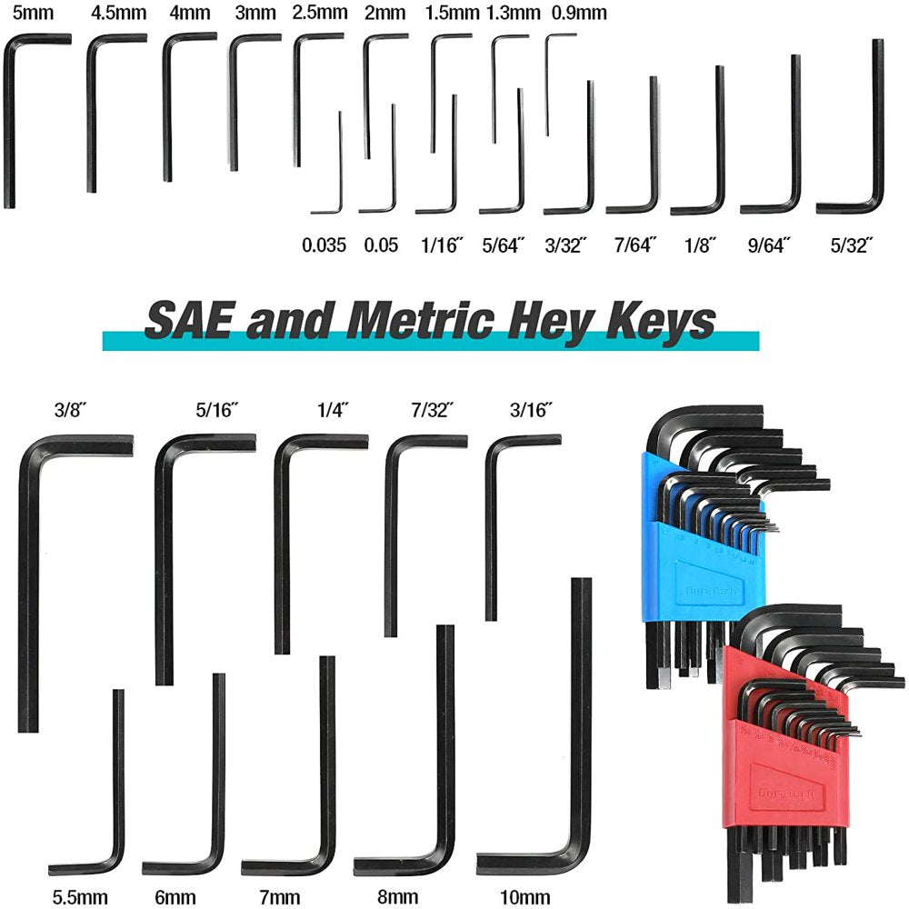 93 Piece Mechanics Tool Set, SAE/ Metric Drive Socket Set(1/4 Inch and 3/8 Inch) with Ratchet Handle Spark Plug Magnetic Bit Driver and Tool Accessories Set