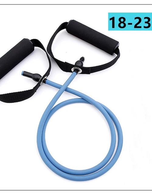 Load image into Gallery viewer, 5-Level Resistance Band, with Crank Yoga Pull Rope Fitness Exercise Tube Belt,Crossfit Exercise Strength Training at Home

