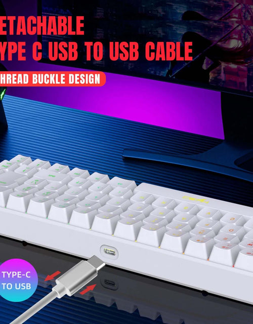 Load image into Gallery viewer, V200 Wired K68 RGB Streamer Mini Gaming Keyboard 19-Key Conflict-Free Membrane Keyboard but Mechanical Feel for Game/Office
