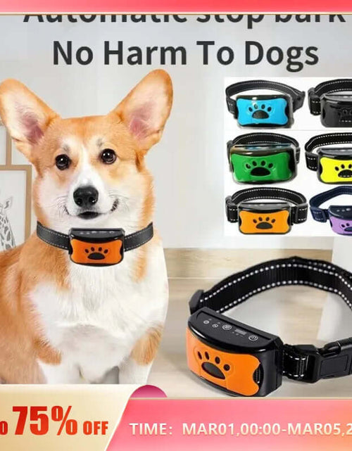 Load image into Gallery viewer, Pet Dog Antibarking USB Electric Ultrasonic Dogs Stop Barking Vibration anti Bark Collar Automatic Collar Dog Training Collars

