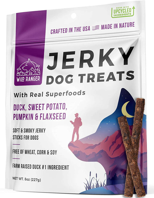 Load image into Gallery viewer, Jerky Dog Treats - Premium Beef, Chicken, &amp; Duck Jerky Sticks for Dogs Variety Packs - Healthy and Natural Jerky Treats Grain Free Made in the USA
