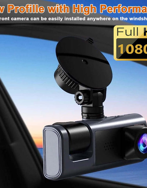 Load image into Gallery viewer, Dash Cam, 3 Channel Dash Cam Front and Rear Inside,1080P Full HD 170 Deg Wide Angle Dashboard Camera, Night Vision, WDR, Accident Lock, Loop Recording, Parking Monitor
